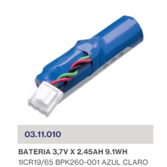 BATERIA RECARREGAVEL LI-ION 3,7 x 2,45ah 9.1wh BPK260-002-07-A  AZUL UTILIZADA EM MAQUINAS DE CARTÃO DE CREDITO