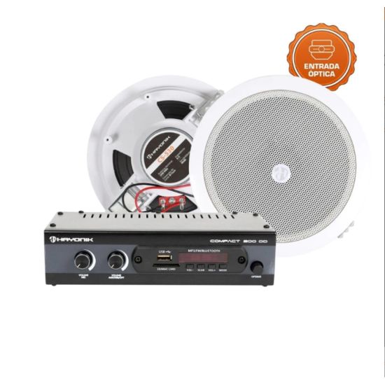 Kit Som Ambiente COMFORT LINE 2000 hayonik fal 6" 30w rms