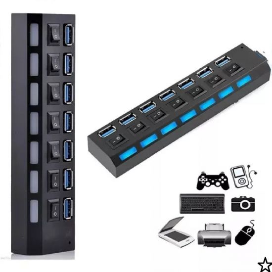 HUB 7 PORTAS USB 2.0 LEY-02