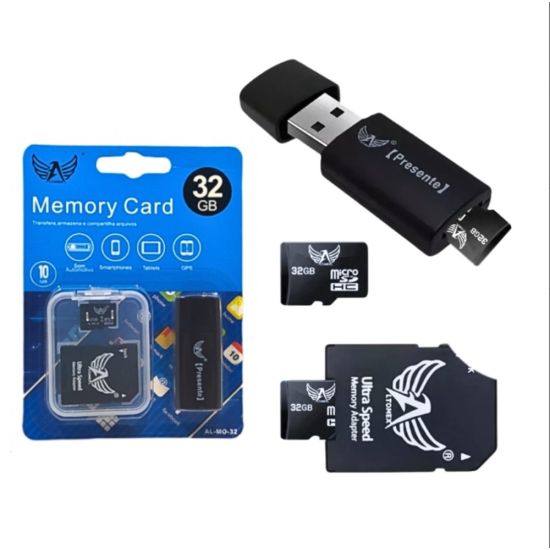 CARTAO MEMORIA 32G ALTA VELOCIDADE COM ADAPTADOR SD E USB