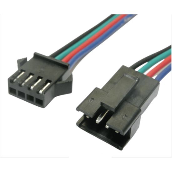 CONECTOR JST 4 VIAS MACHO / FEMEA COM TRAVA AEROMODELISMO CHICOTE 4 VIAS ROBOTICA