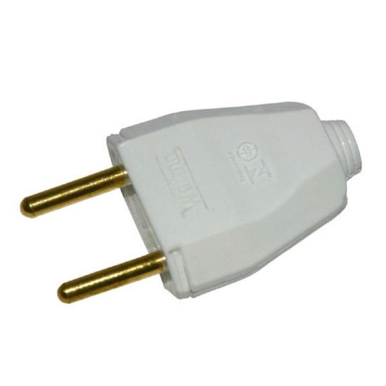 PINO JUNCAO MACHO 10A 2 PINOS 250V BRANCO DPT