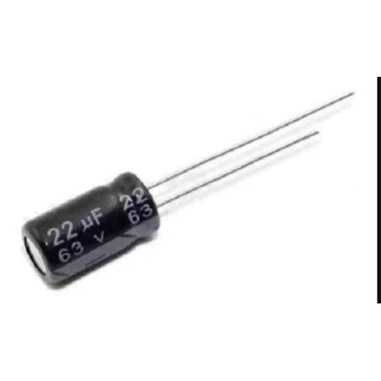 ELETROLITICO    22uF x 63V RD CAPACITOR ELETROLITICO