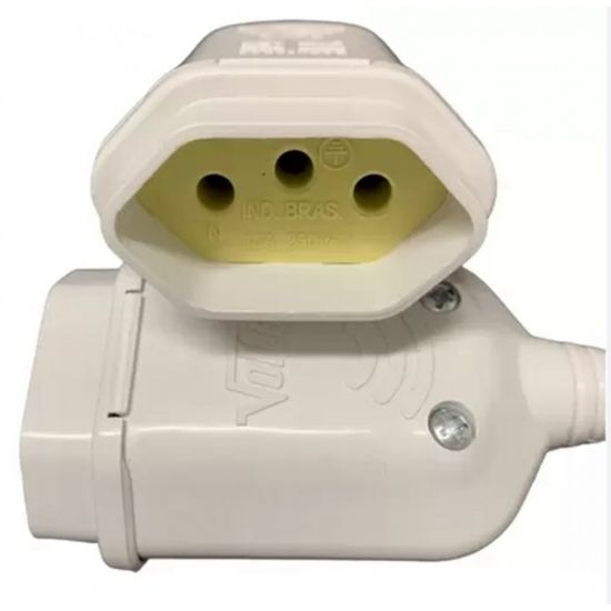 JUNCAO FEMEA 20A 3 FUROS 2P+T  BRANCO DPT