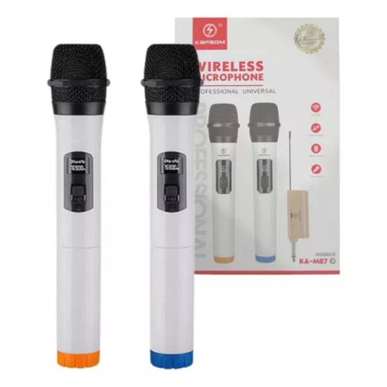MICROFONE DUPLO SEM FIO WIRELESS KAPBOM KA-M87D