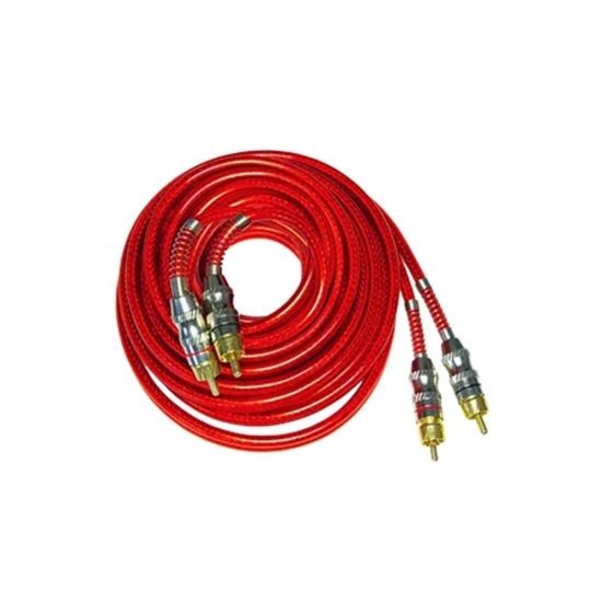 CABO MODULO 2RCA+2RCA 5,00 MTS PROFISSIONAL BLINDADO PLUG METAL PREMIUM STORM