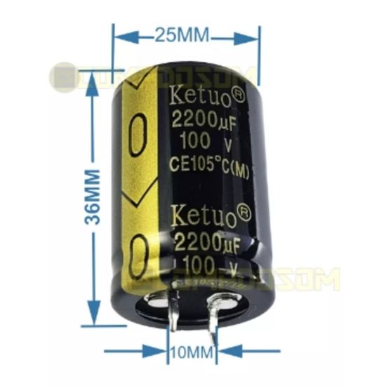 ELETROLITICO  2200uF X 100V RD
