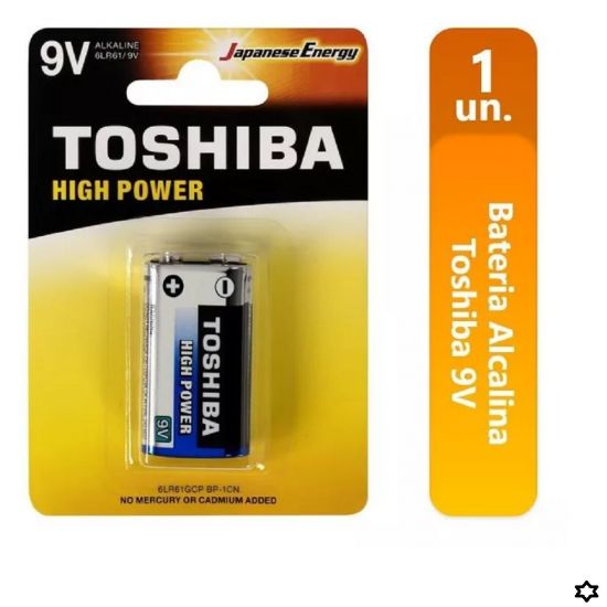 BATERIA 9V ALCALINA TOSHIBA