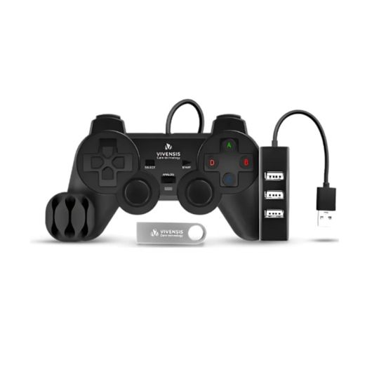 KIT GAMER VIVENSIS VX10 CONTROLE+HUB+PENDRIVER 8G