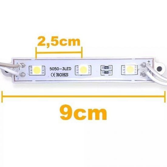 MODULO LED 5050 3 LEDS BRANCO FRIO 127V