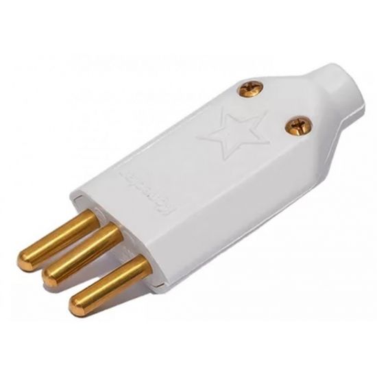 PINO JUNCAO MACHO 20A 3 PINOS 2P+T BRANCO DP