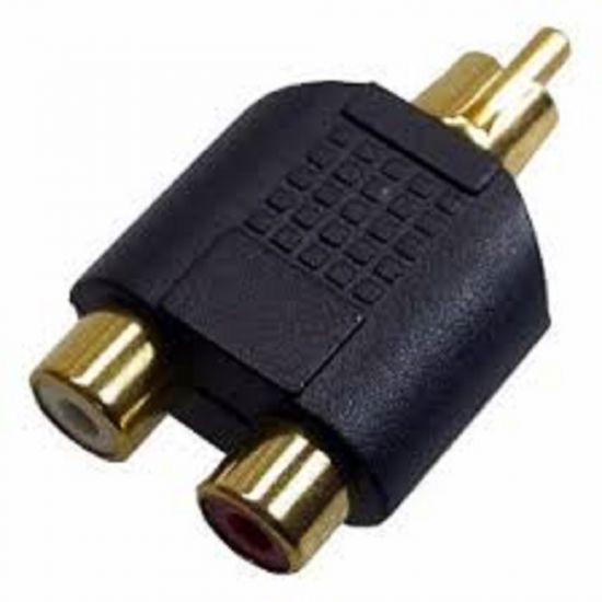 PLUG ADAPTADOR 2 JACK RCA X RCA MACHO