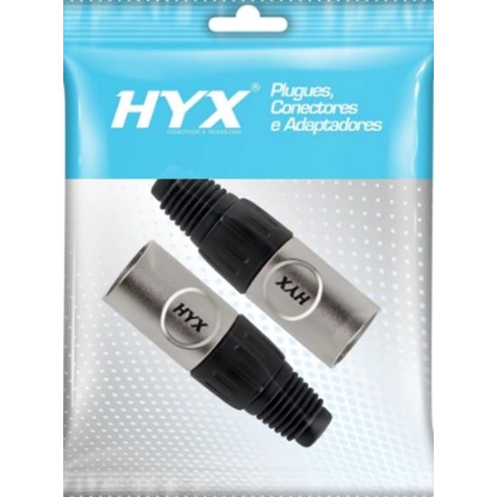CONECTOR XLR MACHO CANNON HX009M EMBALAGEM COM DUAS PEÇAS CANON