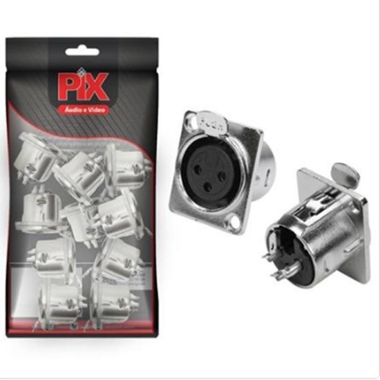 CANNON PAINEL FEMEA XLR IMPORTADO CANON PRETO PIX