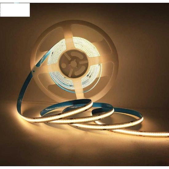 FITA LED COBI 5 METROS 256 LEDS  IP20 BRANCO NEUTRO 4000K 12V IP20  FITA DUPLA FACE