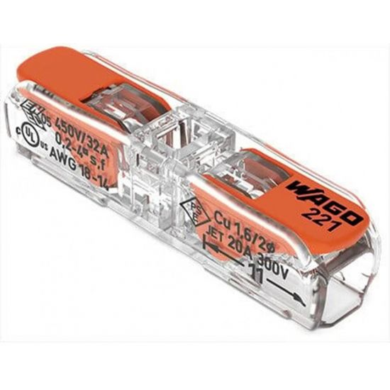 CONECTOR WAGO 221-2411 EMENDA FIOS ELETRICOS COM ALAVANCA PARA TODOS OS TIPOS DE FIOS E CABOS ATÉ 4MM
