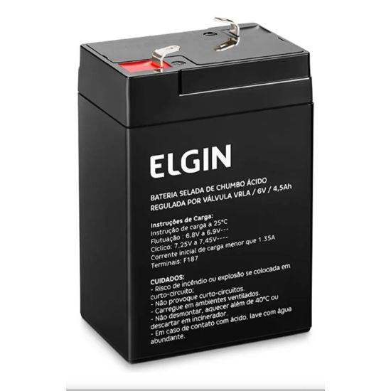 BATERIA SELADA  6V  4,5A ELGIN VRLA-AGM