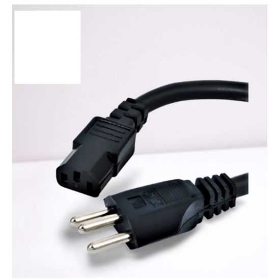 CABO FORCA AC TRIPOLAR  1,80 MTS FIO PP 0,75 NACIONAL INMETRO PLUG INTEIRO METAL CABO TRIFASICO