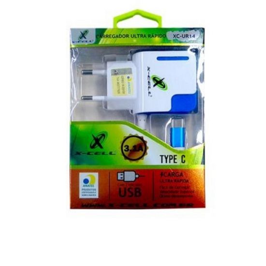 CARREGADOR CELULAR TIPO C 5V 3.1A XC-CPC-C