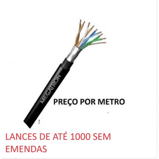 CABO LAN 4 PARES CAT 5E COBRE DUPLA CAPA+BLINDAGEM ($$$100)