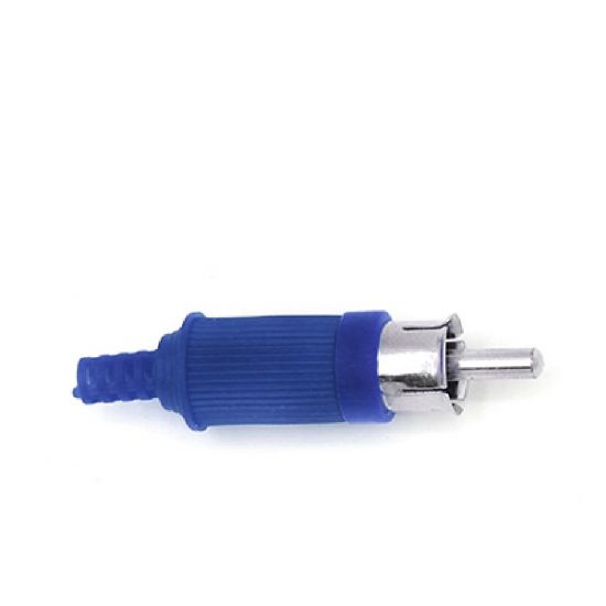 PLUG RCA MACHO AZUL COM RABICHO