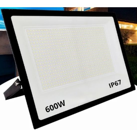 REFLETOR LED  600W SMD BRANCO FRIO 6500K BIVOLT