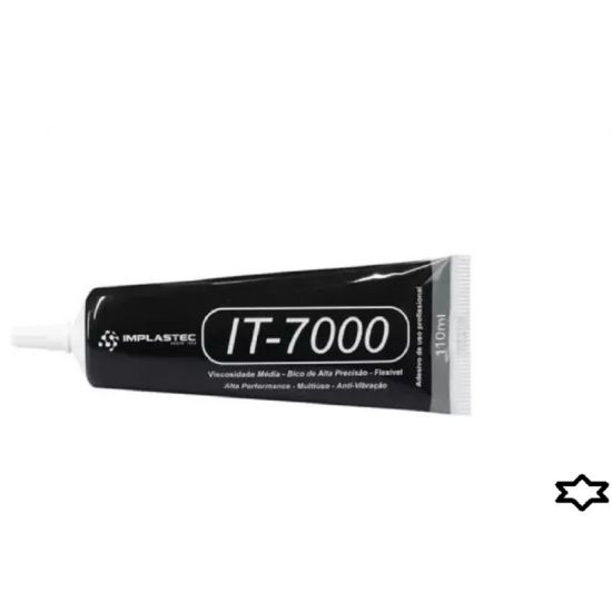 COLA ADESIVA 110ML  IT7000 IMPLASTEC PRETA