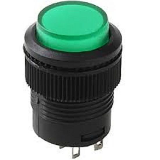 CHAVE PUSH BUTTON C/TRAVA NEON 4T R16-503 VERDE