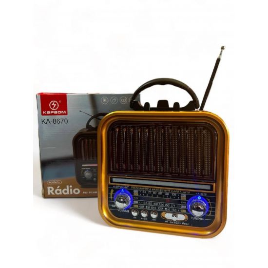 RADIO RETRO PORTATIL AM/FM USB KAPBOM KA-8670