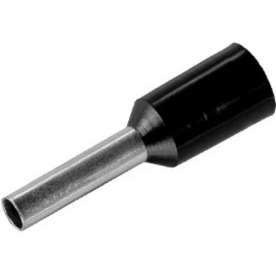TERMINAL TUBULAR SIMPLES PRETO 1,50MM