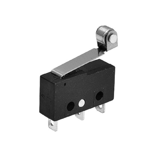 CHAVE MICRO SWITCH 5A 250V 20X10X6MM C/ROLDA HASTE