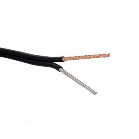 FIO PARALELO POLARIZADO INTERNO PT 2X0,14MM X100 ($$$100) FIO POLARIZADO PARA AUDIO PRETO E BRANCO