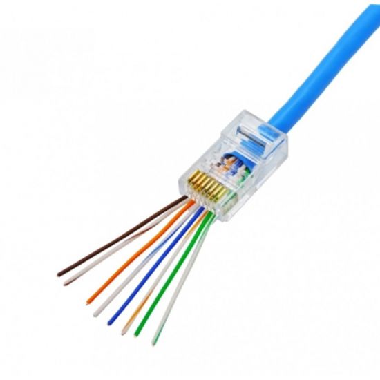 CONECTOR RJ45 CAT5E VAZADO ($$$100)