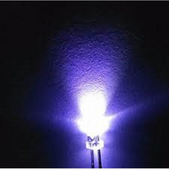 LED  3MM BRANCO 3500/4000MCD-CRISTAL