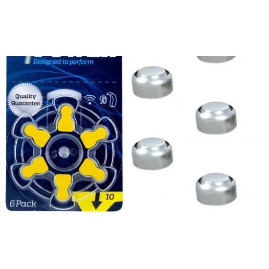 BATERIA AUDITIVA PR-70 TAMANHO 10 CARTELA COM 6