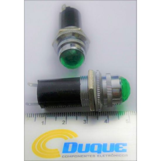 LAMPADA SINALIZADORA OLHO BOI 220V  VERDE