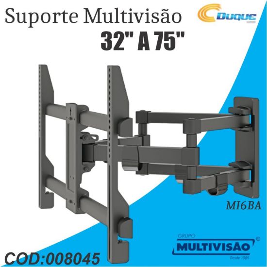 SUPORTE TV TRI-ARTICULADO INCLINAVEL 32-70" MI6BA MULTIVISAO