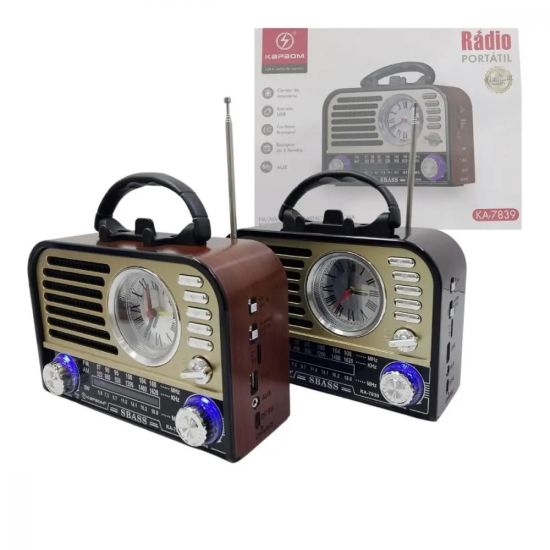 RADIO PORTATIL RETRO AM/FM KAPBOM KA-7839