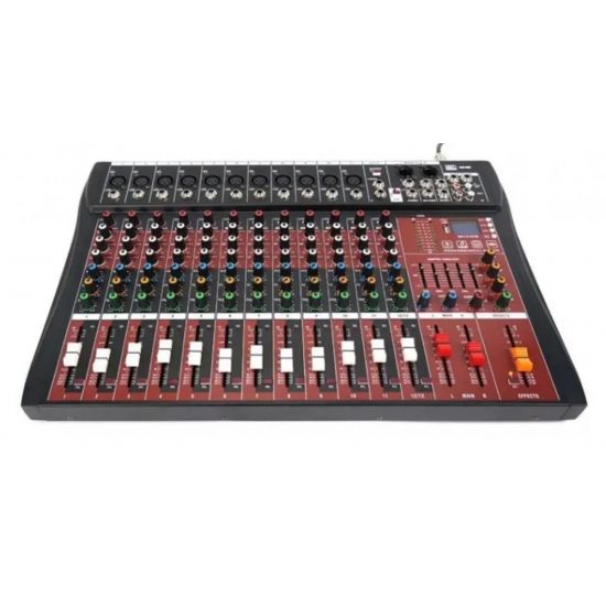 MESA DE SOM 12 CANAIS MX-12TEQ MXT MX-12U Mesa De Som 12 Canais Profissional Equalizador 5 Bandas 110V/220V