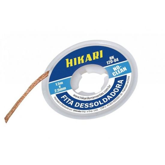 MALHA DESSOLDADORA 2,5MM 1,5MT HIKARI FITA DESSOLDADORA NO CLEAN