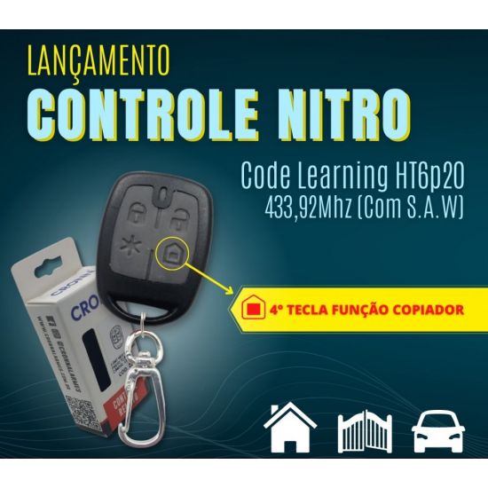 CT PORTAO 433MHZ CODE LEARN+1 COPIADOR NITRO CRONN