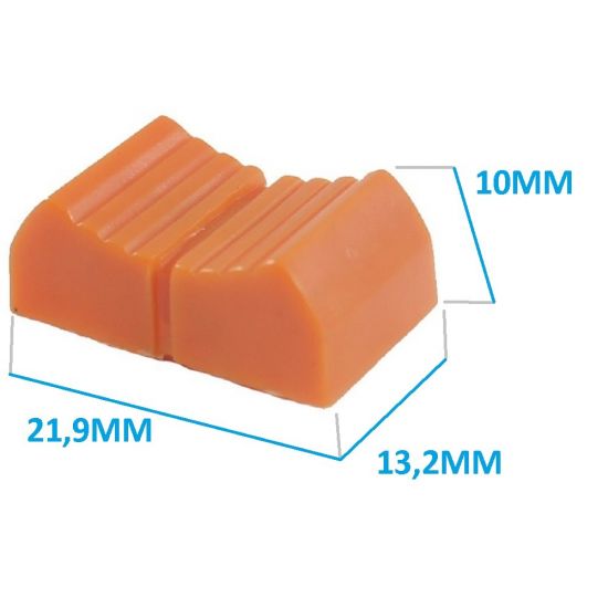 KNOB DESLIZANTE GRANDE LARANJA 21,9MMX13,2MM