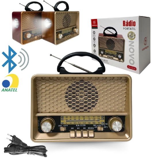 RADIO PORTATIL RETRO AM/FM KAPBOM KA-3329