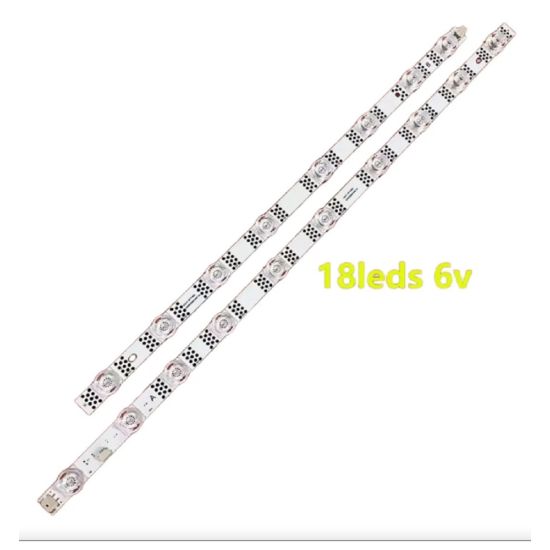 KIT 2 BARRAS DE LED TCL 43P635 43HR330M18A0 8/10 LEds BARRAMENTO LED TCL 18 LEDS TOTAL