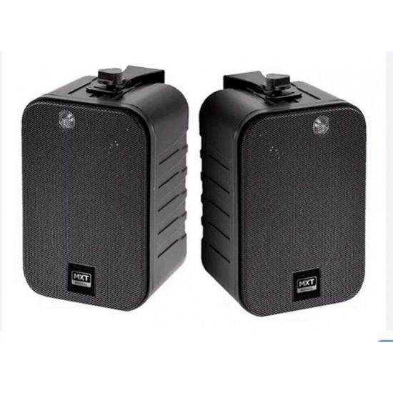 CAIXA SOM AMBIENTE PASSIVA MXT MXK-25 PAR PRETA 50W RMS CADA CAIXA