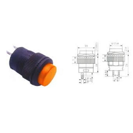 CHAVE PUSH BUTTON SEM TRAVA NEON 4T R16-503