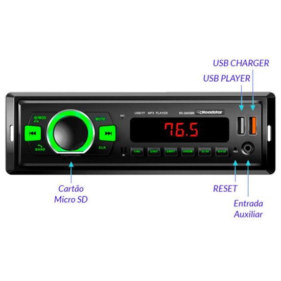 AUTO RADIO BT 4X30W RS-2605BR ROADSTAR
