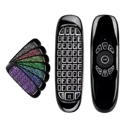 MOUSE AR SEM FIO COM TECLADO CONTROLE RGB