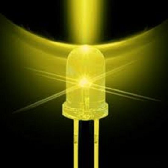 LED  5MM AMARELO 2500-6000 MCD-CRISTAL - LD0038