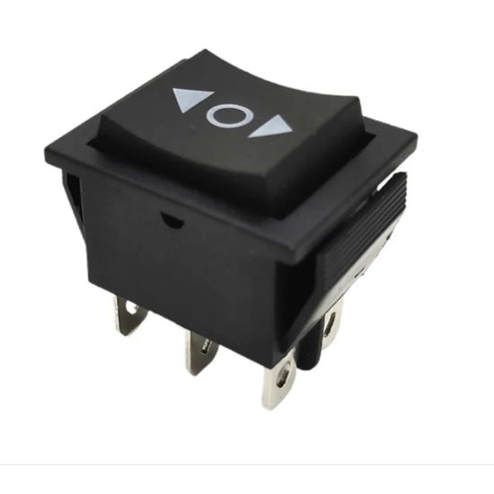 CHAVE GANGORRA GRANDE PULSANTE 15A 250V 6T L/D/L KCD4 202 BOTAO 3 POSIÇÕES ON OF ON RETANGULAR